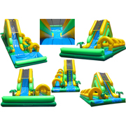 inflatable water slide for pool palm tree jungle